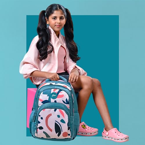 Image of Gear Diva 17 inch /33L Large Water Resistant School Bag /Casual 4 Compartment Backpack /Daypack /Travel 4 Compartment Backpack /Kids Bag for Girls - Green