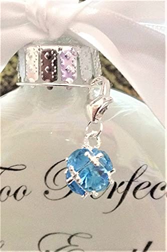 Miscarriage Memorial Gift Ornament Too Perfect For Earth With Birthstone Charm In Memory Infant Loss #TOP2