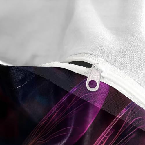 Housse de couette libellule néon 140x200 microfibre lit adolescent - 8