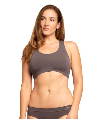 DANISH ENDURANCE Bamboo Racerback Bralette 1 Pack XS/S Dark Grey 1-Pack