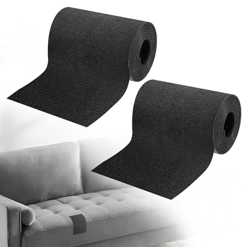 CAIXIANGYU 2 rouleaux 10 x 200 cm de Tissu Autocollant Reparation, Patch Réparation – Kit de réparation étanche pour canapés, sièges de voiture, tentes et meubles (Noir)