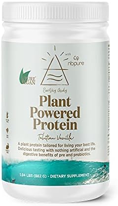 nbpure Earthy Andy Plant Powered Protein, Gluten-Free, Non-GMO, Cruelty Free Pea Protein Powder, Vanilla, 30 Servings