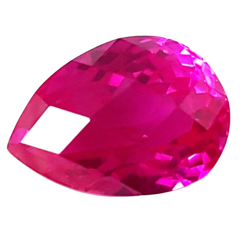 Saphir rose poire 14mm pour concevoir une bague de fiançailles