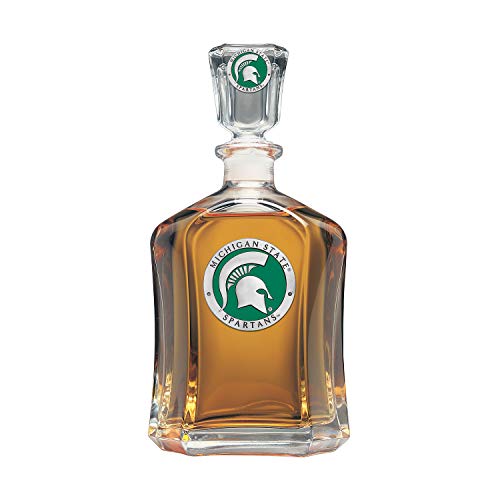 Heritage Pewter Michigan State Capitol Decanter | 24 OZ Liquor Pourer & Aerator | Expertly Crafted Pewter Glass