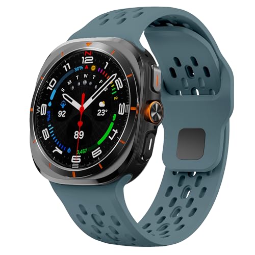 Image of Compatible with Samsung Galaxy Watch Ultra Strap 47mm Silicone Sport Breathable Bands for Galaxy Watch Ultra 2025 2024 Men Women