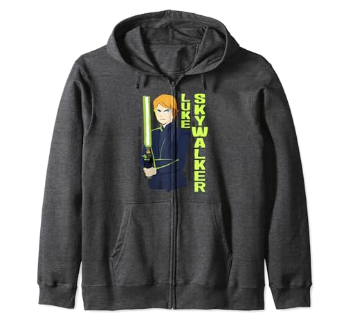 Sweat Star Wars Luke Skywalker avec fermeture éclair et capuche pour fan
