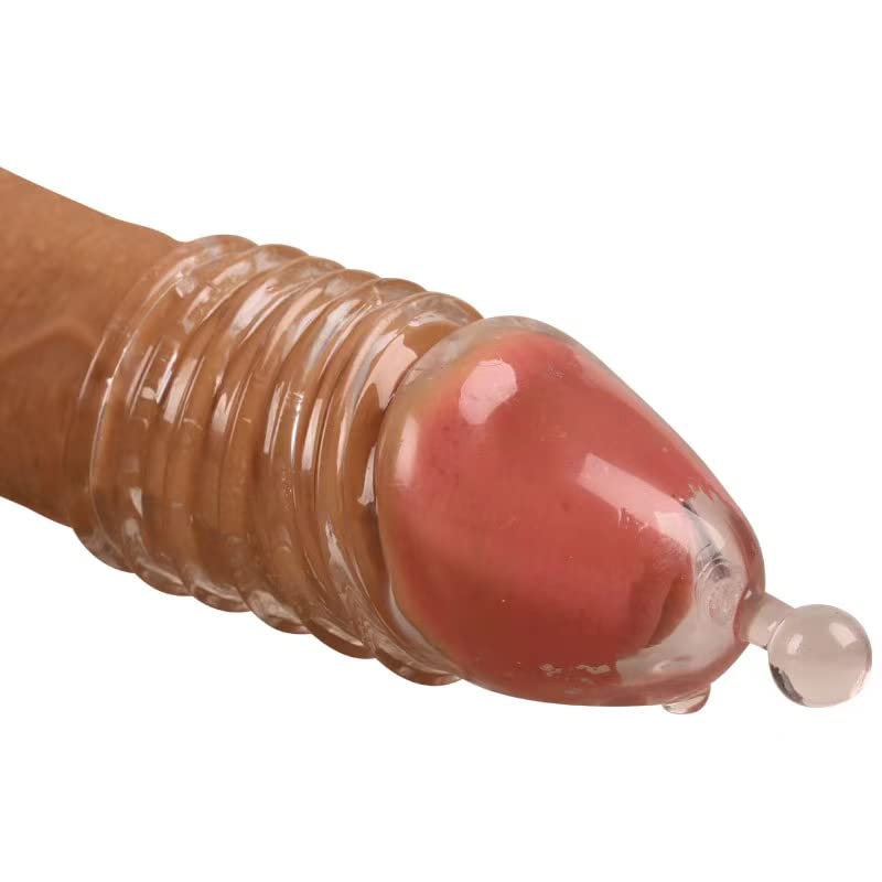 Cock Sleeve Ritardante In Gel, Estensione Pene, Taglia Unica Beige, Nuovo - Foto 6
