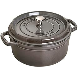 Cacerola Staub STAUB Cacerola/Cocotte de Hierro Fundido, 24 cm de Diámetro, 3,8 L, Gris Grafito