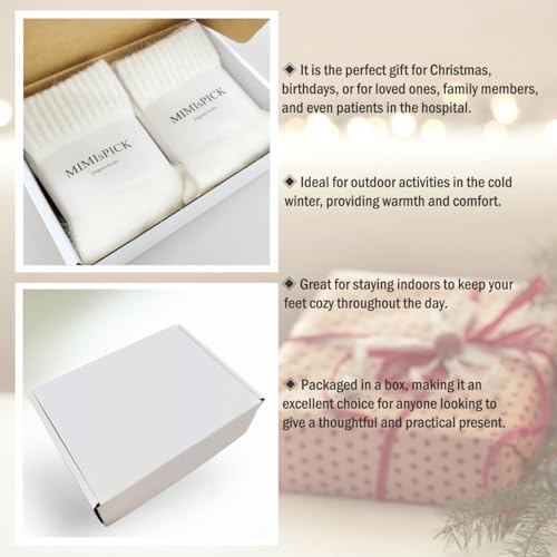 Image of 2 Pairs Plain Fuzzy Fluffy Angora Wool winter warm and soft women's socks, Christmas gift