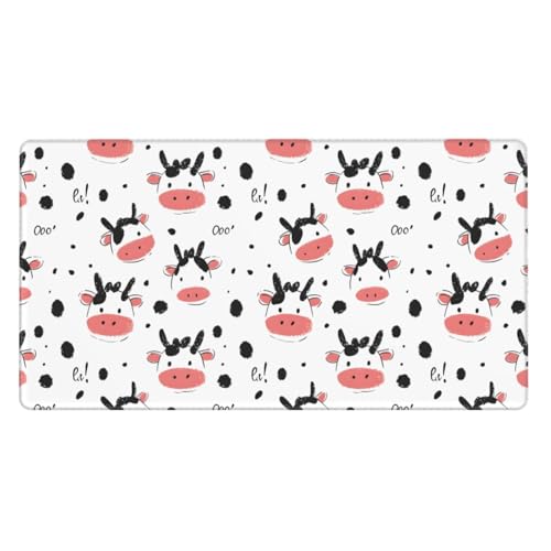 Tapis de souris de jeu grand format style vache pour un bureau d'ordinateur stylé