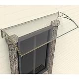 Vordach Haustür Türdach Überdachung QIANDA Klimaanlage Schützen Regen Schnee Schutz Veranda Draussen Schatten Dachterrasse (Size : 60cmx60cm)