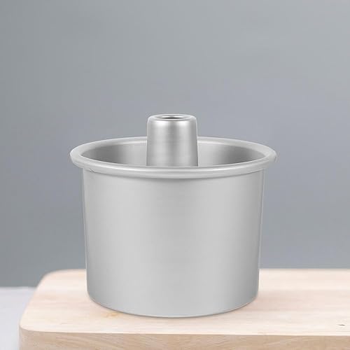 Miniatura 8 de PRETYZOOM Molde para pastel de ángel de 6 pulgadas, molde para pasteles de acero inoxidable, molde redondo de 3 piezas para hornear, molde para