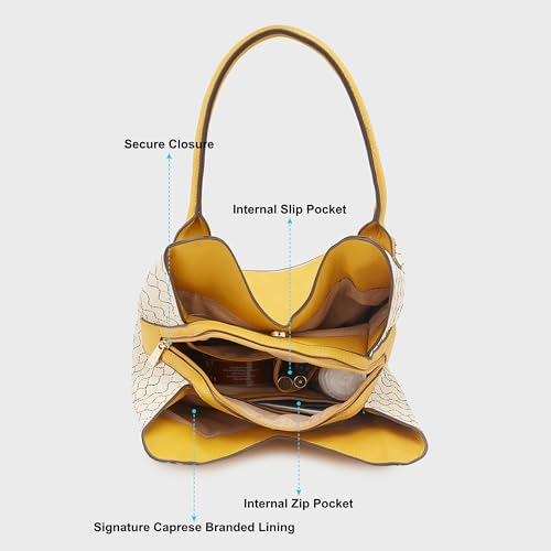 Image of Caprese Shane Hobo Bag, Medium | Stylish Shoulder Bag for Women With Shoulder Strap, Back Zip & Secure Zip Closure | Ideal for Office, Daily Use & Travel