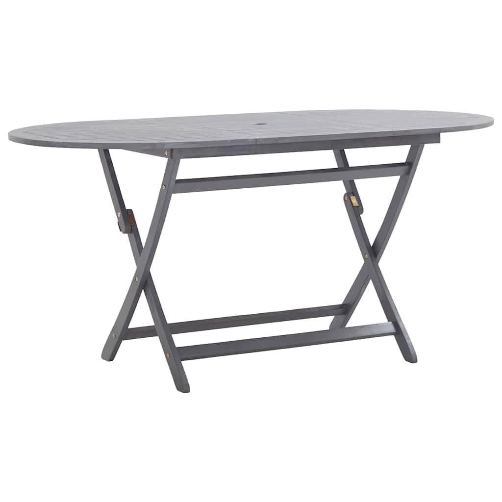 Table De Jardin Pliante En Bois D'acacia Massif - 100x55x75 Cm - Rectangulaire, Marron - Pour Balcon, Terrasse, Extérieur