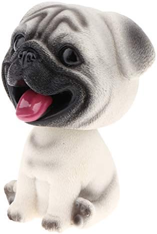 Simhoa Mini Resin Bobble-Head Dashboard Dog Kids Car Dashboard Decoration , Pug