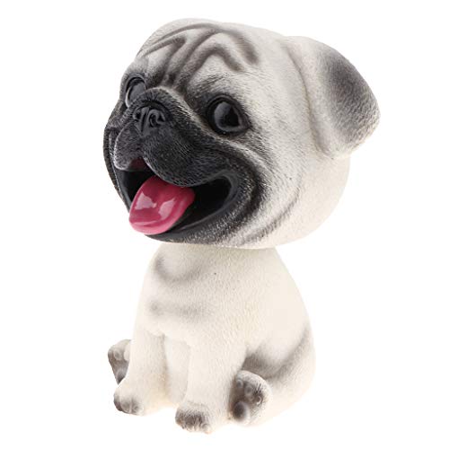 Simhoa Mini Resin Bobble-Head Dashboard Dog Kids Car Dashboard Decoration , Pug #TOP1