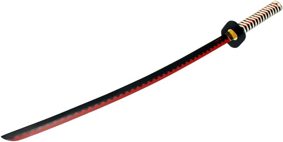 40.5" White Collectible Black & Red Carbon Steel Blade Ninja Samurai Sword