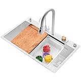 Améliorez votre cuisine avec notre évier carré de qualité supérieure. Fabriqué en acier inoxydable de haute qualité, cet évier fait main offre une résistance et une durabilité exceptionnelles. Sa construction de 4 mm d'épaisseur aide à résister aux rayures et aux taches, ce qui le rend idéal pour un usage quotidien. Découvrez le parfait mélange de fonctionnalité et de style dans votre maison avec cet ajout élégant.