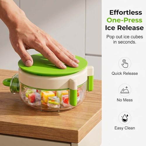 Ice Cube Maker Bottle, 2-en-1 botella para cubitos de hielo con pajilla miniatura 5