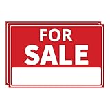 2PC For Sale Sign Car, 12 Inches by 8 Inches - 20 mil Polystyrene Plastic - Car For Sale Signs For Vehicles Window Boat