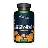 Vegavero Organic Black Cumin Seed Oil 1000 mg | Cold Pressed | 180 Capsules | Nigella Sativa | High Strength Thymoquinone & Linoleic Acid | NO Additives | Vegan | Added Vitamin E