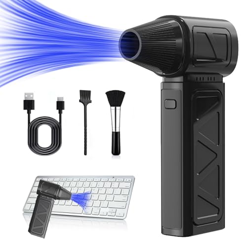 Compressed Air Duster 130000 RPM Electric Air Duster, Reusable no Canned Keyboard Cleaner for Office, Cordless Air Duster for Computer/Car
