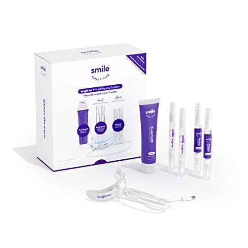 SmileDirectClub Pro Teeth Whitening Gel System with LED Light - 4 Pack Pens and Whitening Toothpaste - Professional Strength