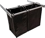 30 Inch Sliding Double Laundry Hamper Chrome
