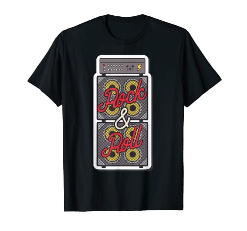 Rock & Roll Retro 80s Music Amp Fan Vintage Regalo Mujeres Hombres Camiseta