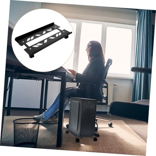 Soporte móvil para torre de computadora jojofuny, con ruedas y diseño elevado de acero laminado en frío, para colocar debajo del escritorio en oficina o hogar miniatura 4