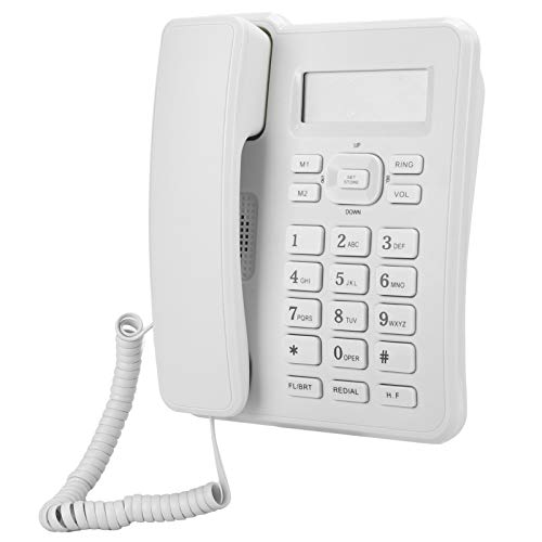 Teléfono fijo con cable, 16 tonos y alarma blanco miniatura 6
