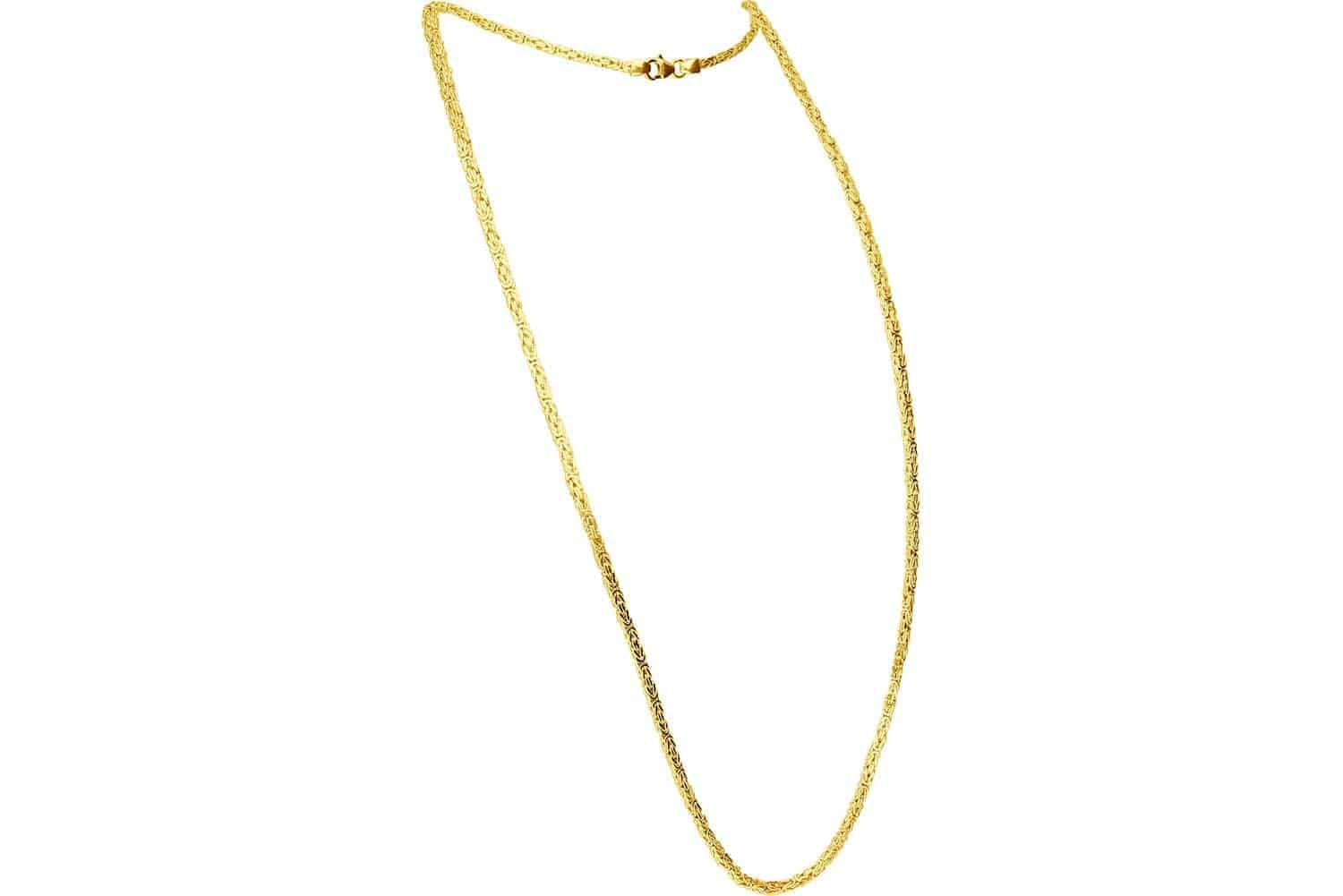 FILANGO Halskette 925er Silber Königskette rhodiniert/vergoldet - Goldfarben, Silberfarben