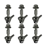 ERINGOGO 6 Stück Sturzkorrektur Nockenbolzen 12mm Stahl Camper Bolzen für Fahrzeug Achsvermessung Präzise Radsturzverstellung für Verbesserte Fahrstabilität