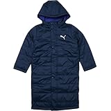 PUMA(プーマ) ブルゾン ジャケット 防風 撥水 裏フリース ACTIVE SPORTS ベンチ コート 683622 ボーイズ クラブ ネイビー(14)