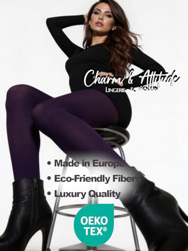 Image of Charm and Attitude Semi Opaque Tights for Women | Colored Pantyhose Stockings Nylons 40D