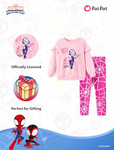 Image of Disney Frozen Minnie Mouse Stitch Princess Fall Toddler Girl Outfit 2 Piece Girl Clothes Long Sleeve Sweatshirt and Leggings