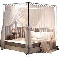 Zanzariera Letto A Baldacchino Bianca - Cupola Grande Per Letto Matrimoniale, Interni/Esterni - Foto 4