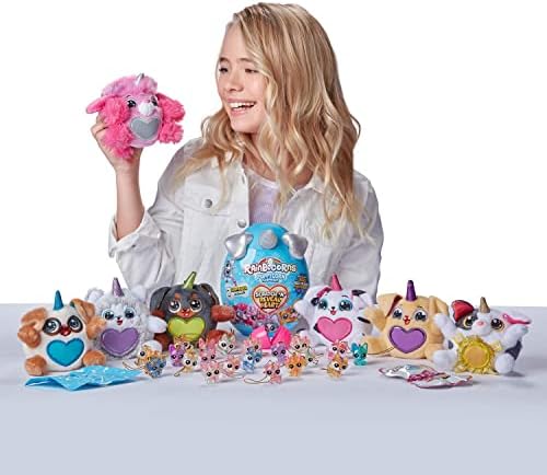 Rainbocorns 9237B Sparkle Heart Surprise, Puppycorn Series 1, Dotty The Bulldog Puppy Plush Pet Collectible