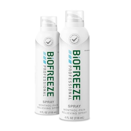 Biofreeze Professional Pain Relief Spray, Cooling Menthol, 4 FL OZ (2 pack)