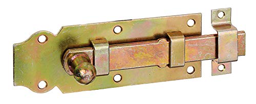 Alberts 115401 Cerrojo De Puerta | Recto, Con Manilla Botón Y Cerradero Fijado | Galvanizado, Pasivado Con Capa Gruesa | Pletina 140 X 52 Mm