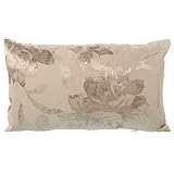 COJÍN 30X50CM C/CREMALLERA CREMA FLORES POLIÉSTER 30X50CM