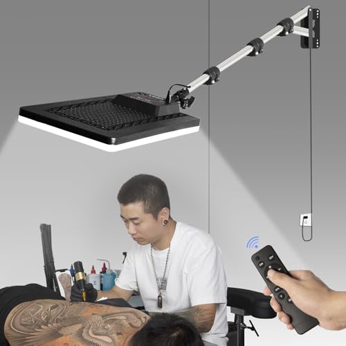 New Wall-Mounted Tattoo lamp, Maximum 83 inches (210 cm), 19-inch Large LED Panel, Super Bright Work, Suitable Eyelash Extension, Beauty, Hairdressing, Photography and Live Broadcast