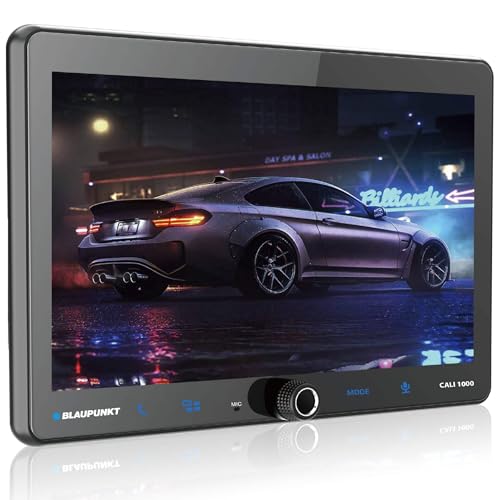 BLAUPUNKT CALI1000 10.1-inch Car Multimedia QLED 2.5D Touch Screen Panel Quad Core 2.0GHz Processor Supports Apple CarPlay Android Built-in WiFi Bluetooth GPS Navigation Capabilities