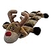 Outward Hound Kyjen 32096 Squeaker Mat Holiday Reindeer 16 Squeaker Plush Squeak Toy Dog Toys, Large, Brown