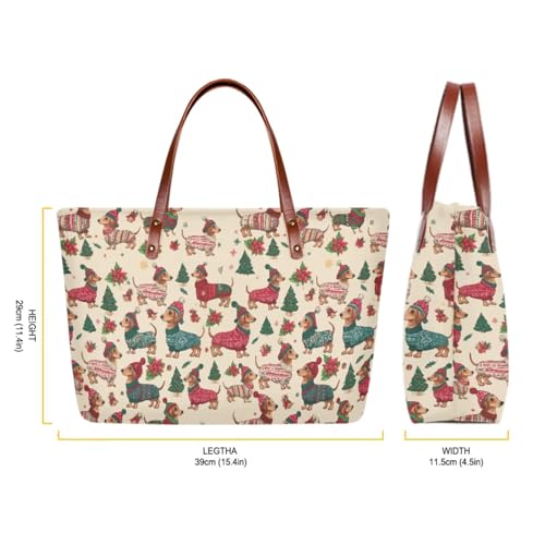 Image of Top Handle Purse for Women, Large Tote Handbag With PU Wallet Set, Gift for Mom