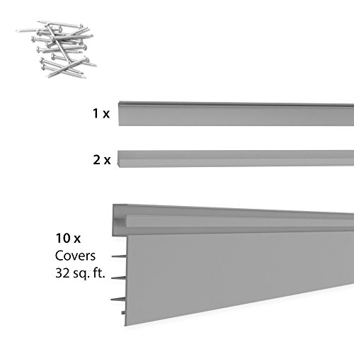 Proslat 33013 Basic Bundle With Slatwall Panels And Hook Kit, Light Grey #TOP3