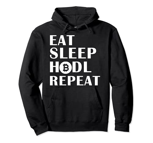 Comer Dormir Hodl Repita Digital Moneda Criptodivisa Dinero Sudadera con Capucha