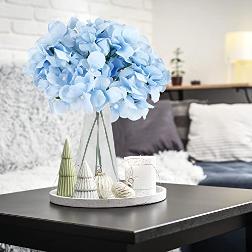 Jpsor 30Pcs Artificial Hydrangea Silk Flower Heads With Stems, Fake Flowers For Wedding Centerpiece Home Garden Party Decoration (Blue) #TOP6