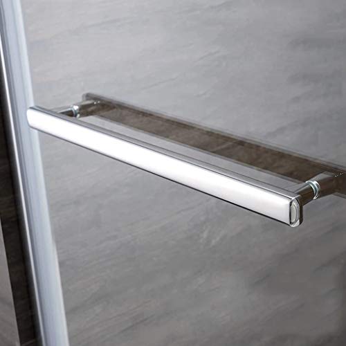 Poignée de douche en acier inoxydable chromé pour porte en verre - 3