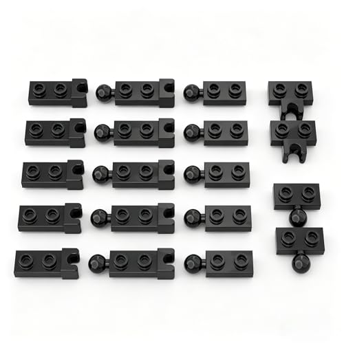 105 Piece Ball Joint Plate Bulk, Classic Building Bricks, 5 Sizes Model Ball and Socket Joints, Compatible with Lego Parts and Piece